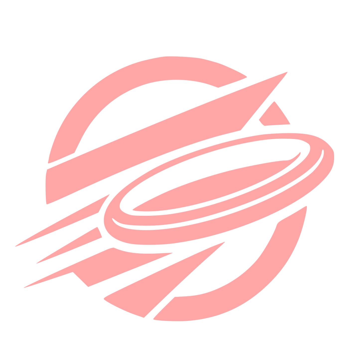 Flying Disc Planet Logo #ffa6a6