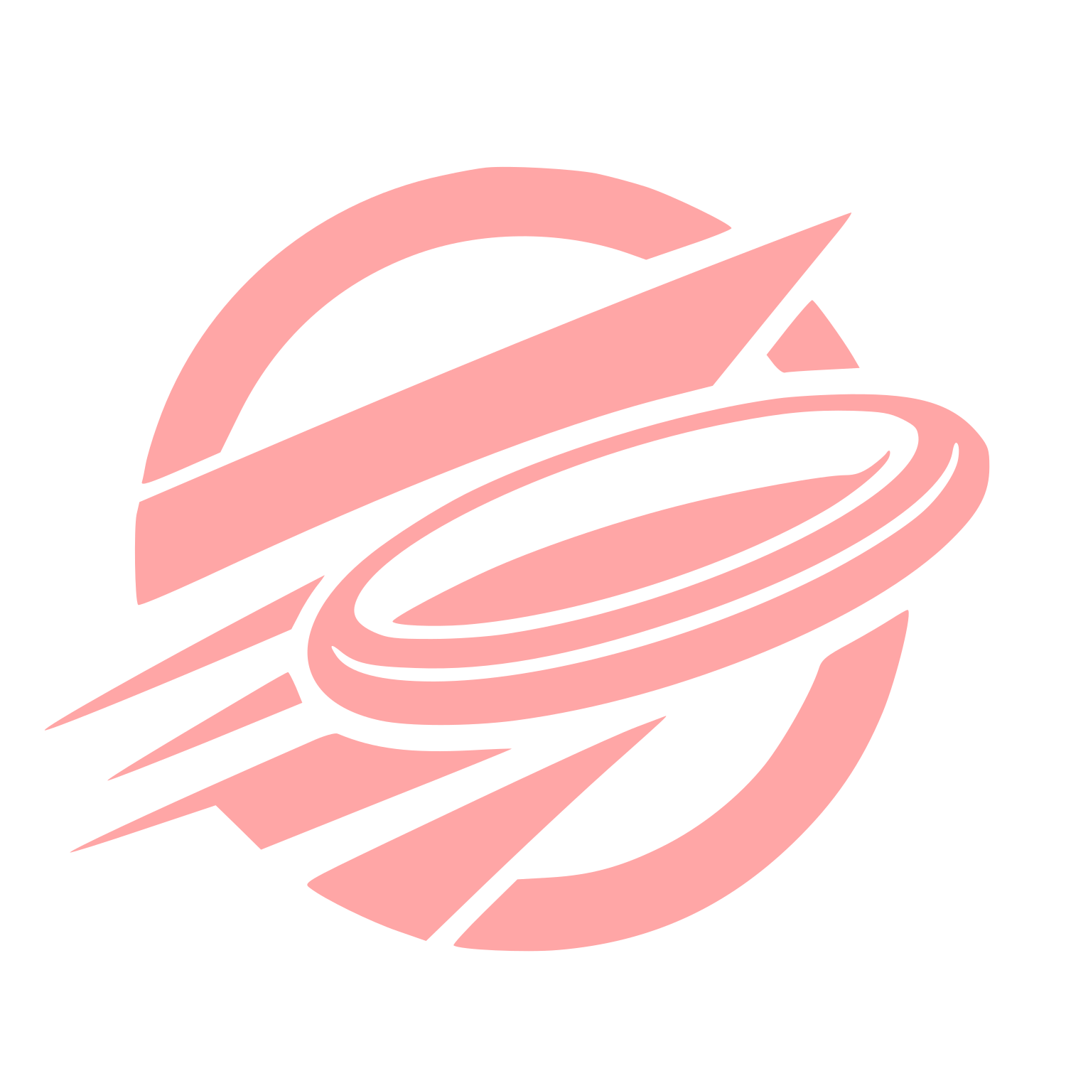 Flying Disc Planet Logo #ffa6a6