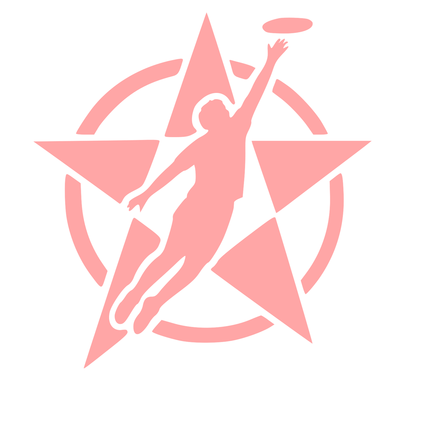 Ultimate Frisbee Star Logo #ffa6a6