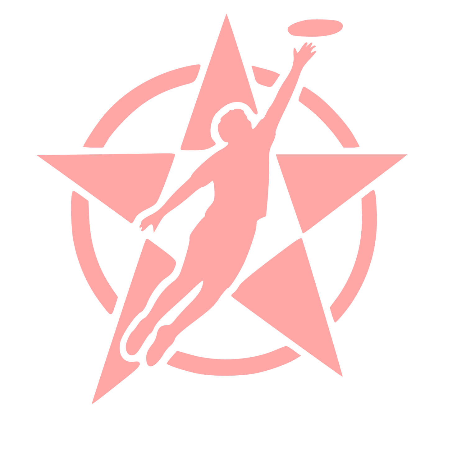 Ultimate Frisbee Star Logo #ffa6a6