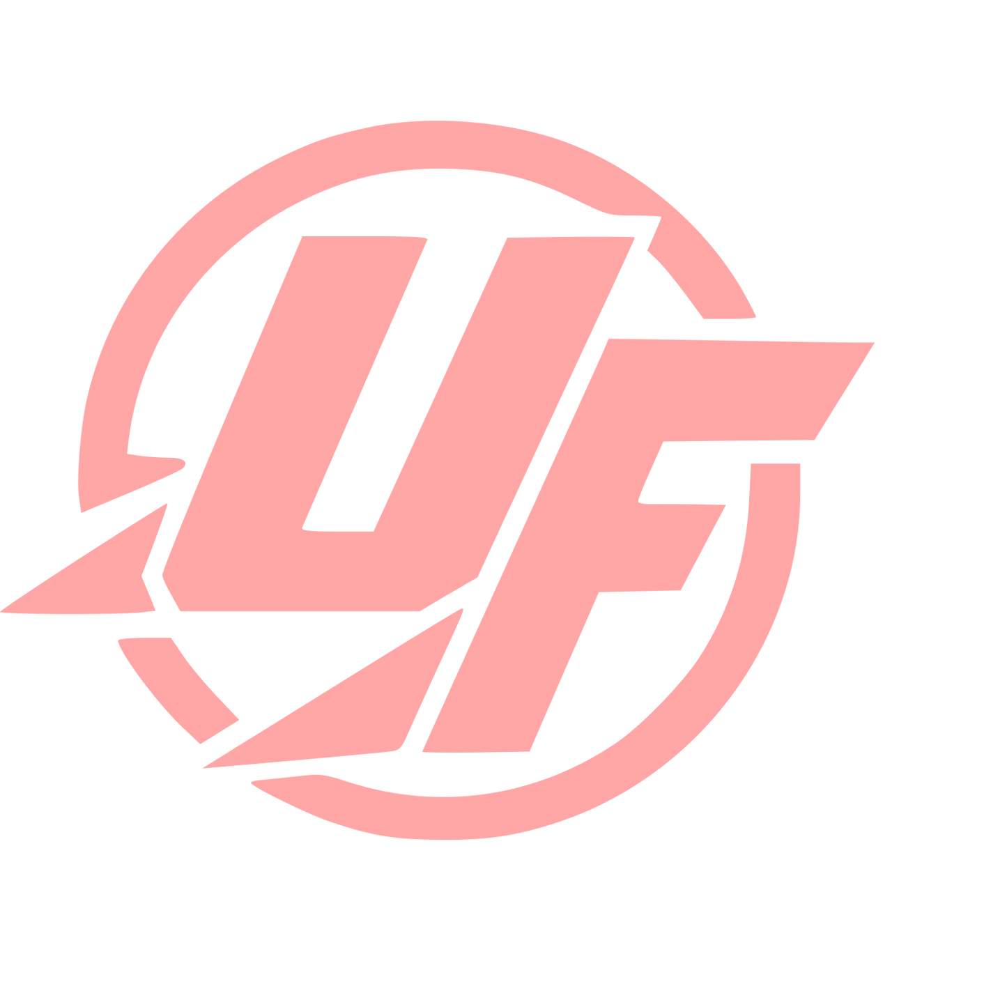 UF Ultimate Frisbee Circle Logo #ffa6a6