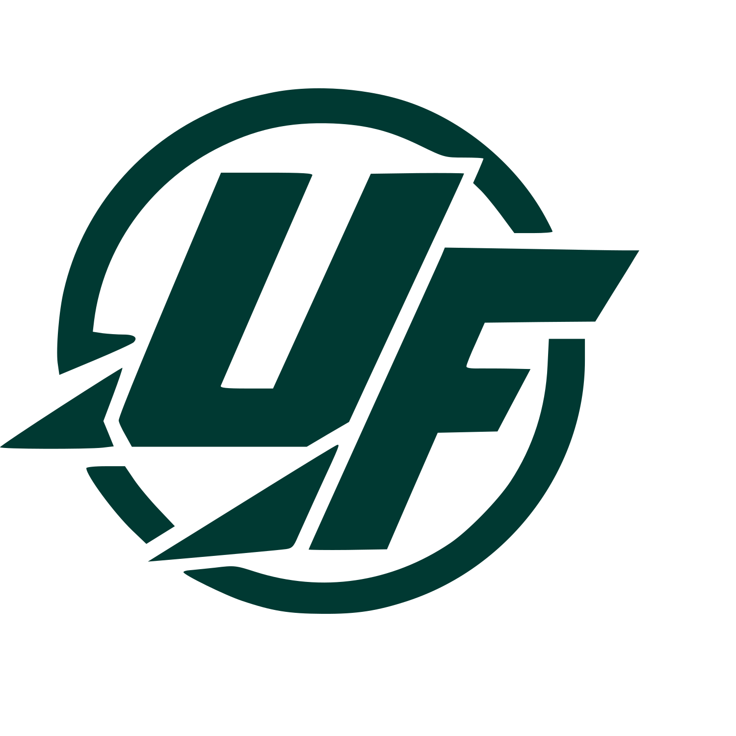 UF Ultimate Frisbee Circle Logo #003932
