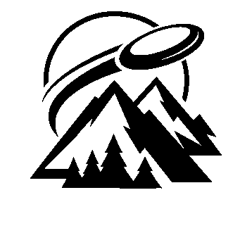 UFO Mountains Frisbee Logo