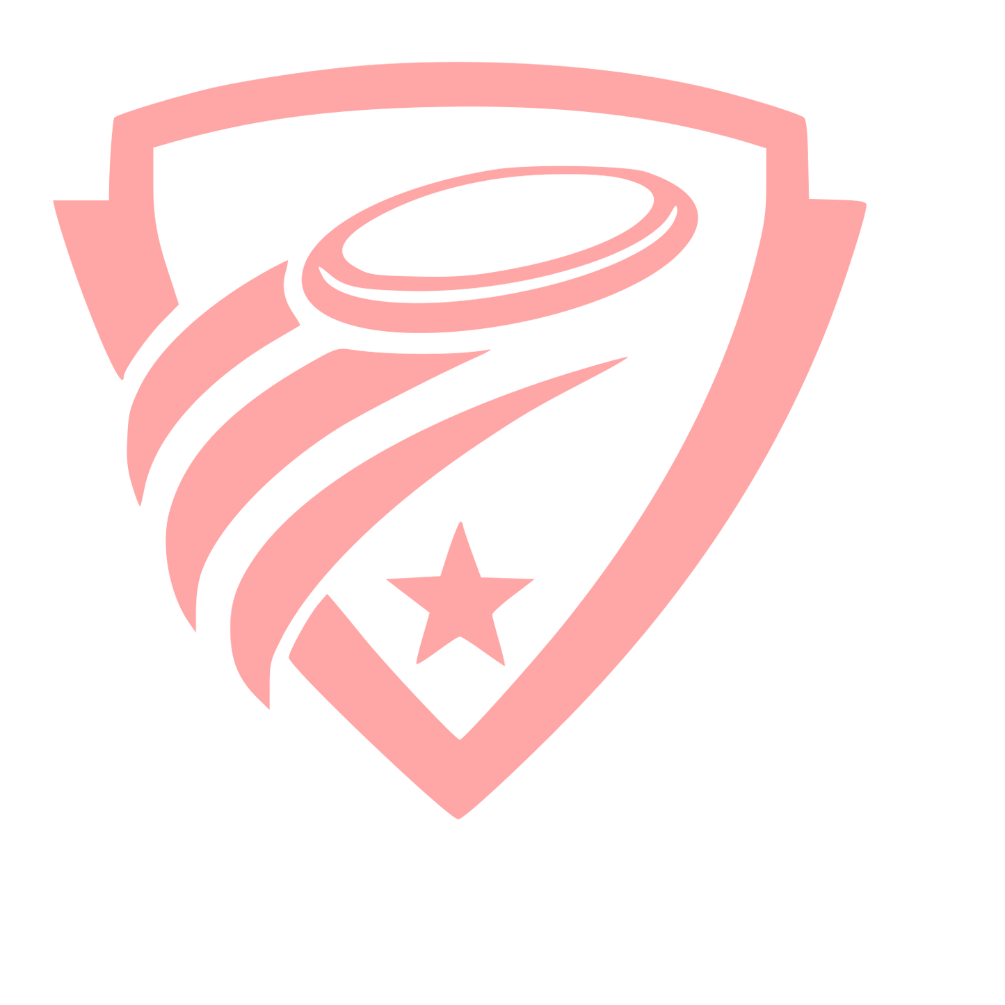Ultimate Frisbee Shield Logo #ffa6a6