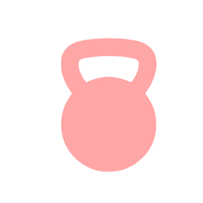 Kettlebell Silhouette Logo #ffa6a6