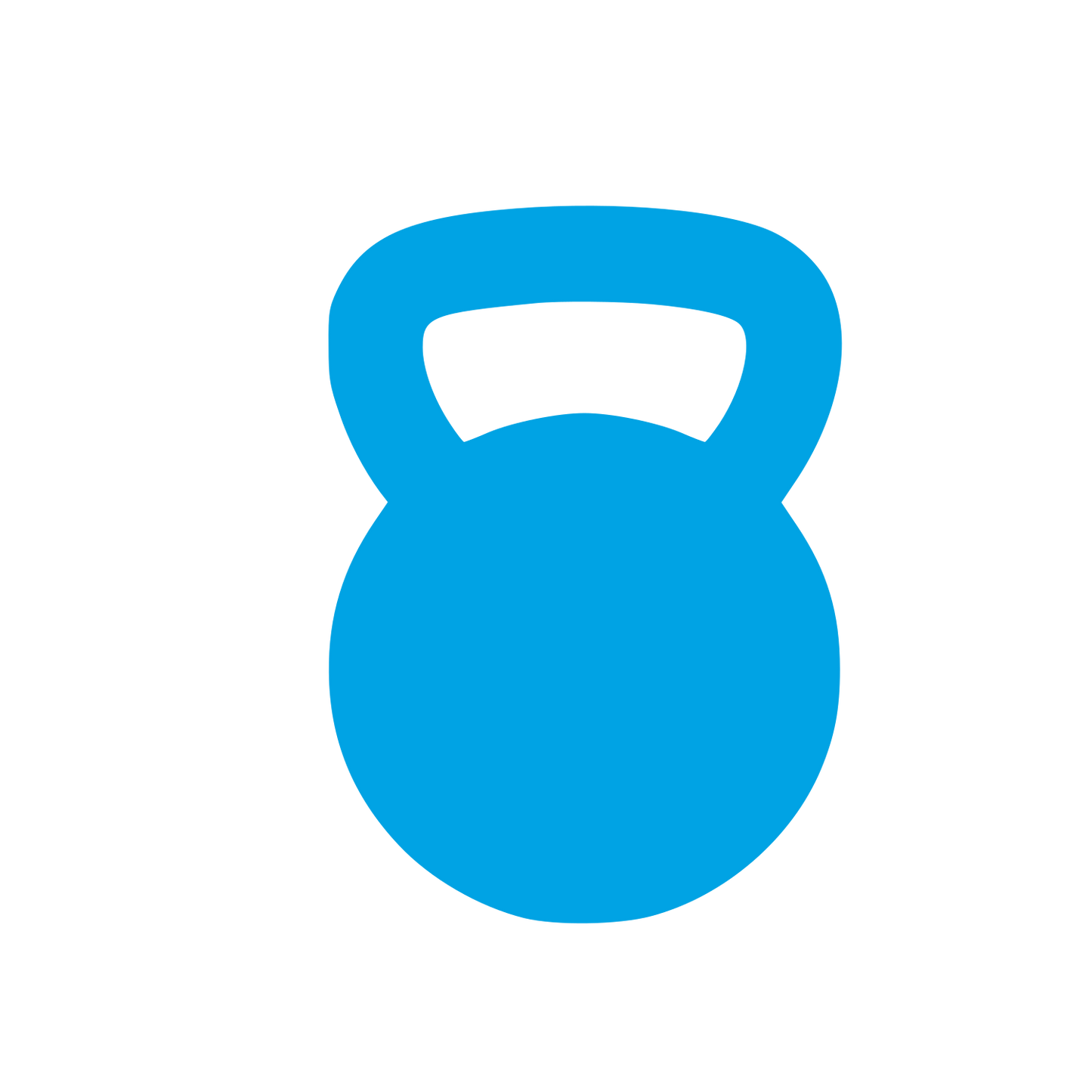 Kettlebell Silhouette Logo #00a3e4