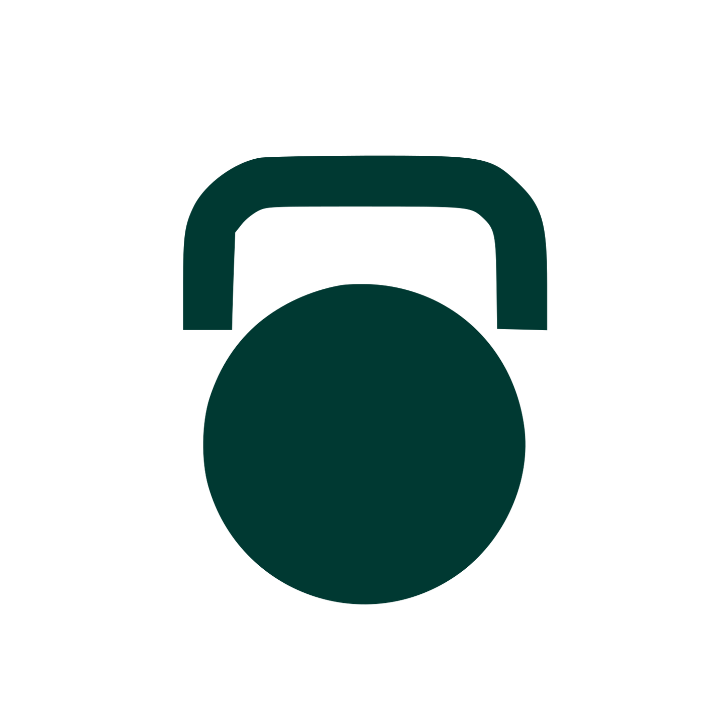 Kettlebell Weight Logo #003932