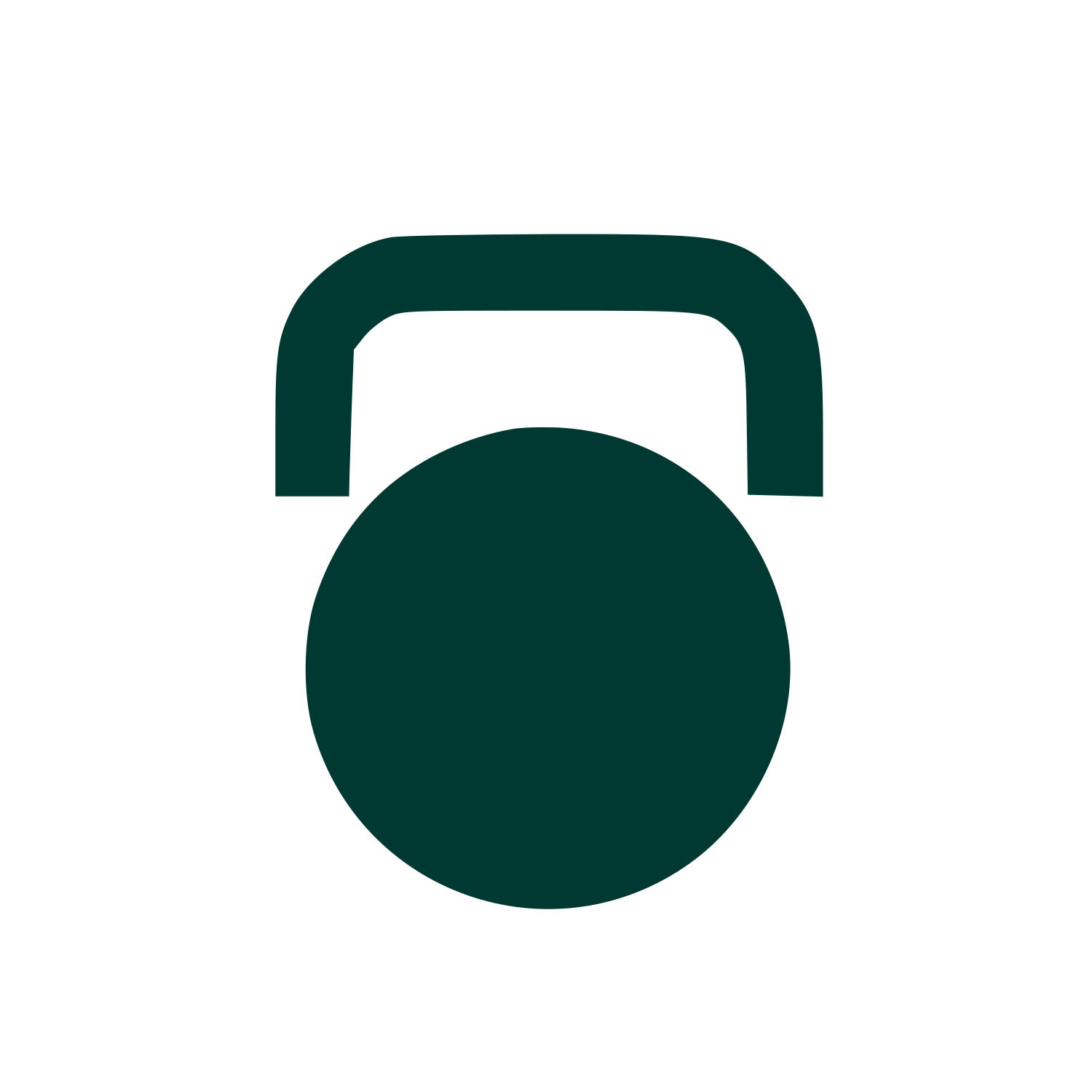 Kettlebell Weight Logo #003932