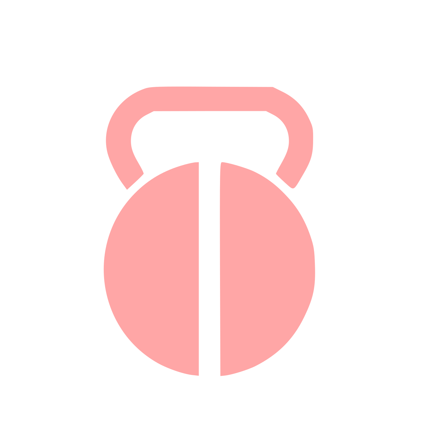 Kettlebell Minimal Logo #ffa6a6