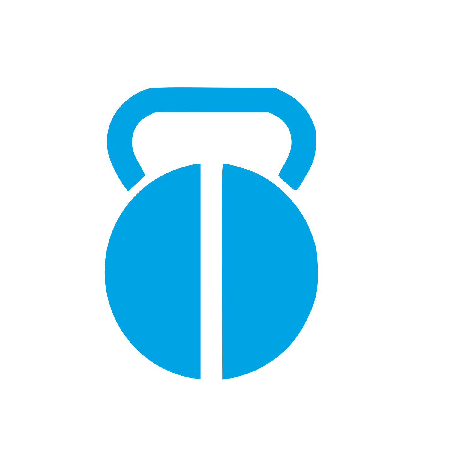 Kettlebell Minimal Logo #00a3e4