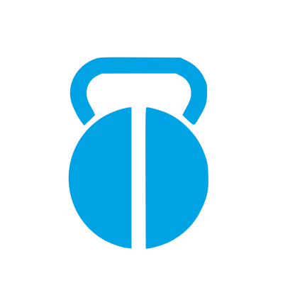 Kettlebell Minimal Logo #00a3e4