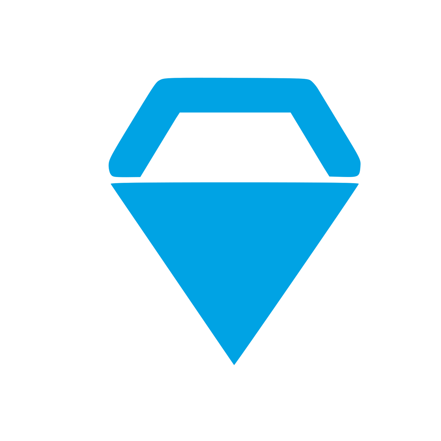 Diamond Gem Logo #00a3e4