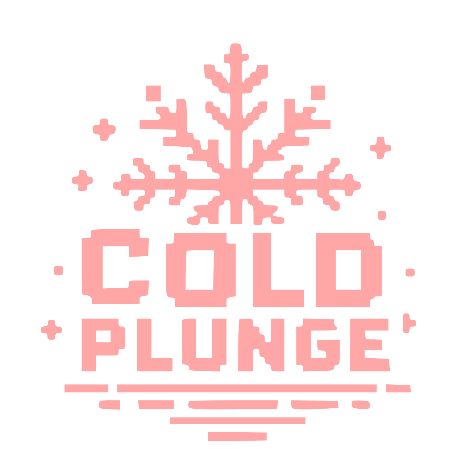 Pixel Snowflake Cold Plunge Logo #ffa6a6