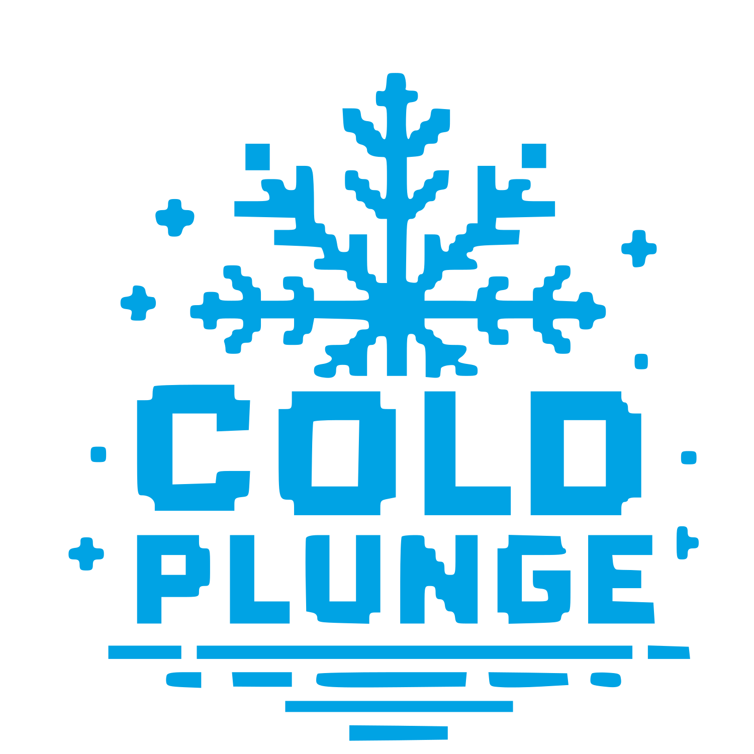 Pixel Snowflake Cold Plunge Logo #00a3e4