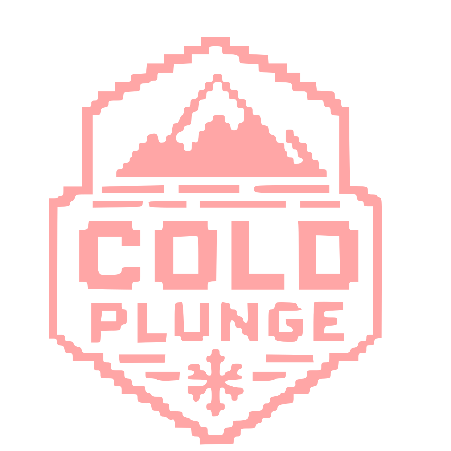 Pixel Cold Plunge Logo #ffa6a6