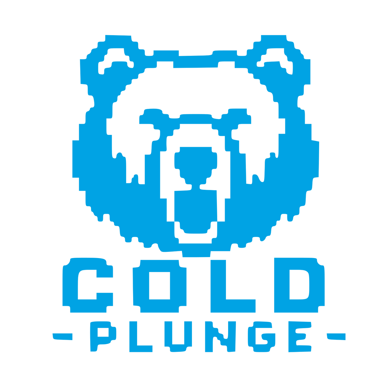 Pixel Bear Cold Plunge Logo #00a3e4