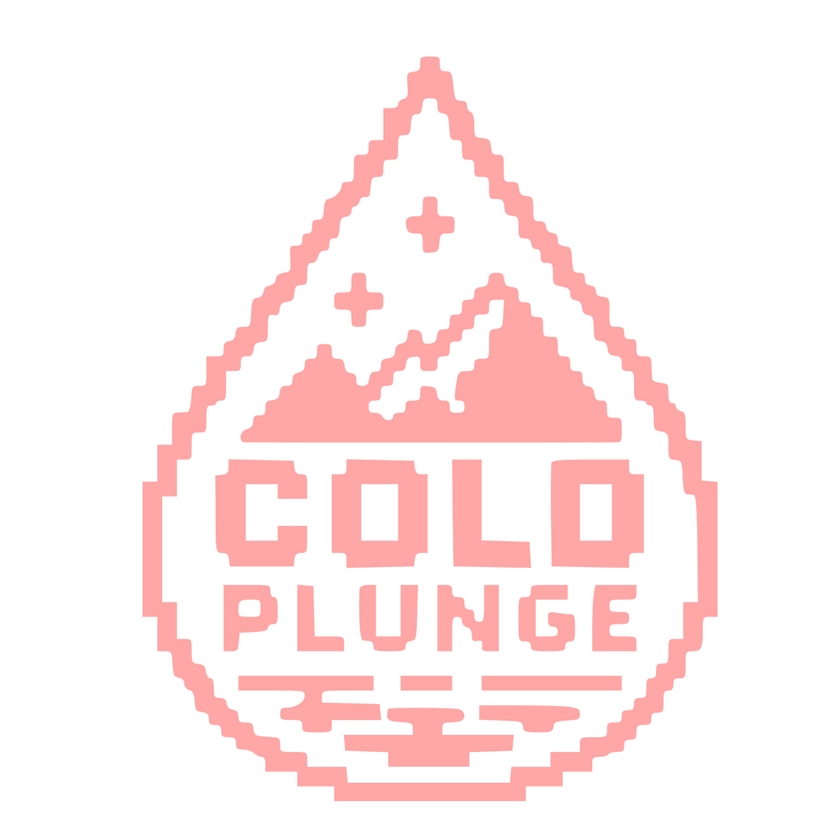 Pixel Cold Plunge Drop Logo #ffa6a6