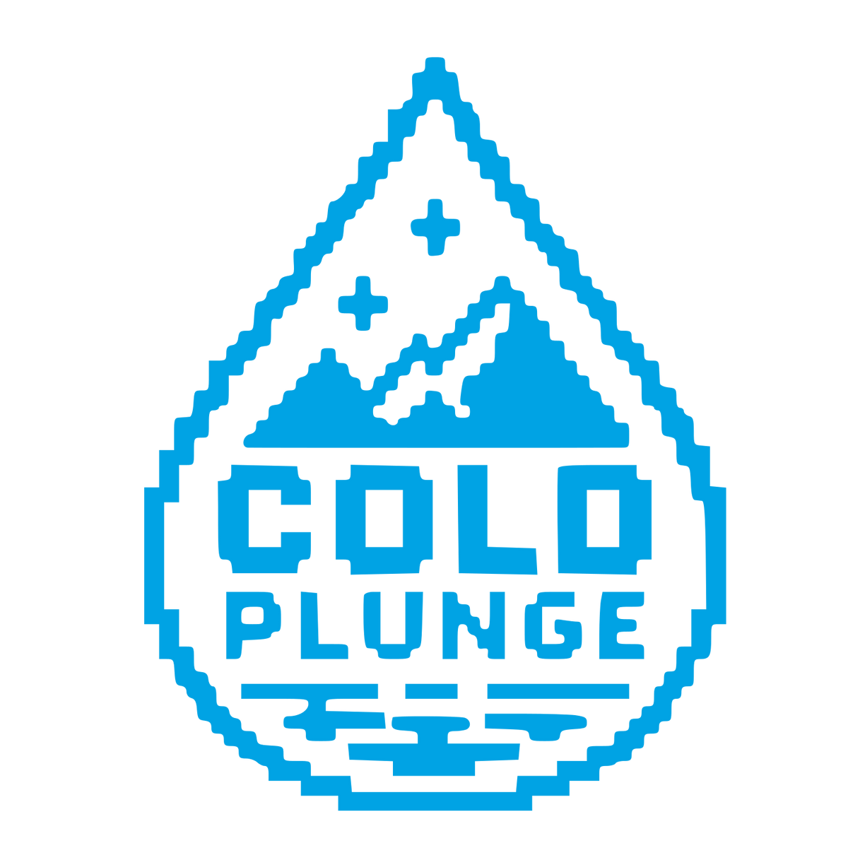 Pixel Cold Plunge Drop Logo #00a3e4