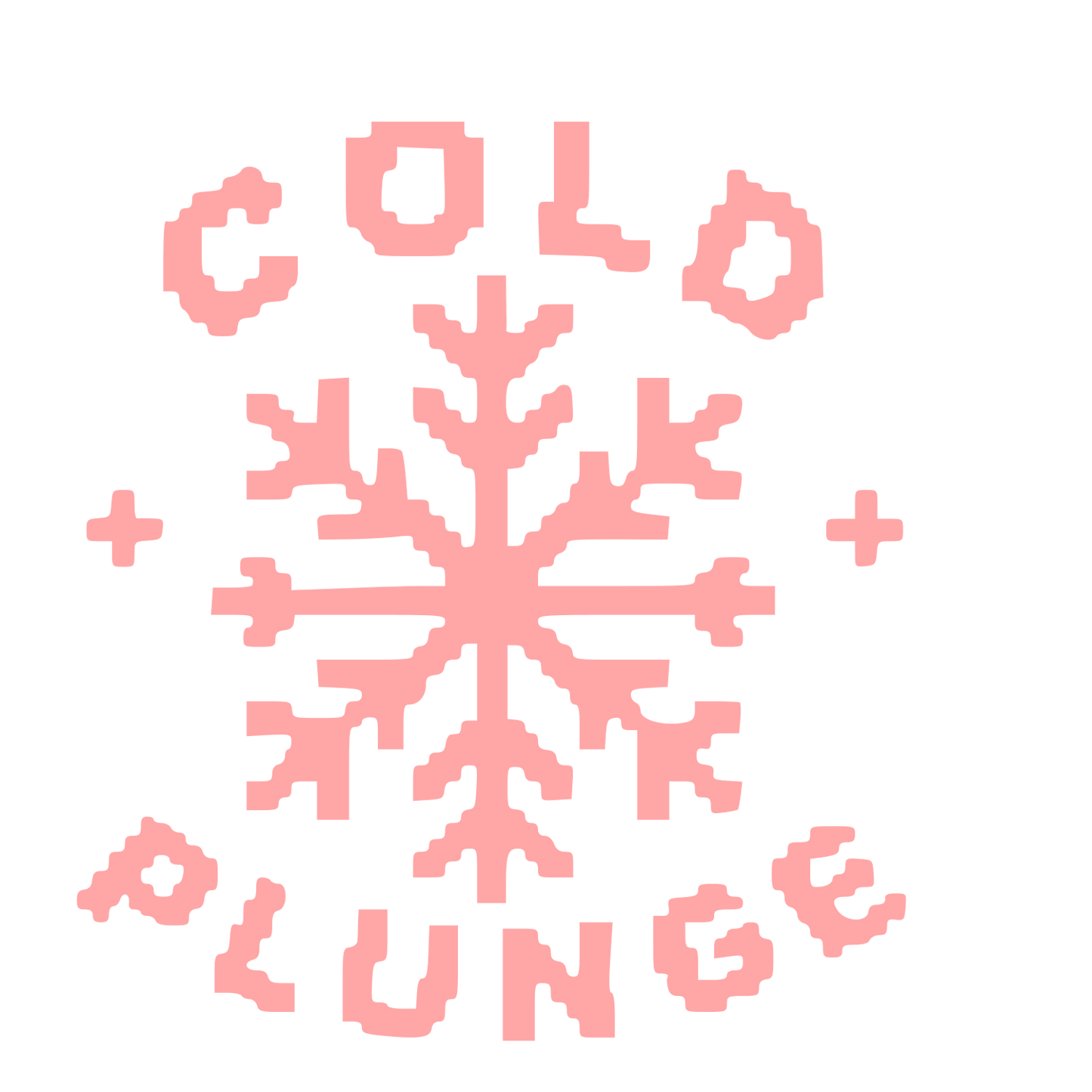 Pixel Snowflake Cold Plunge Logo #ffa6a6