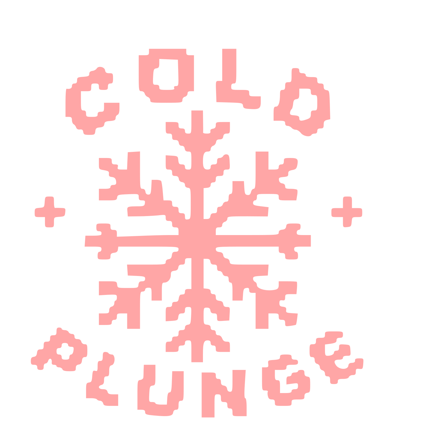 Pixel Snowflake Cold Plunge Logo #ffa6a6