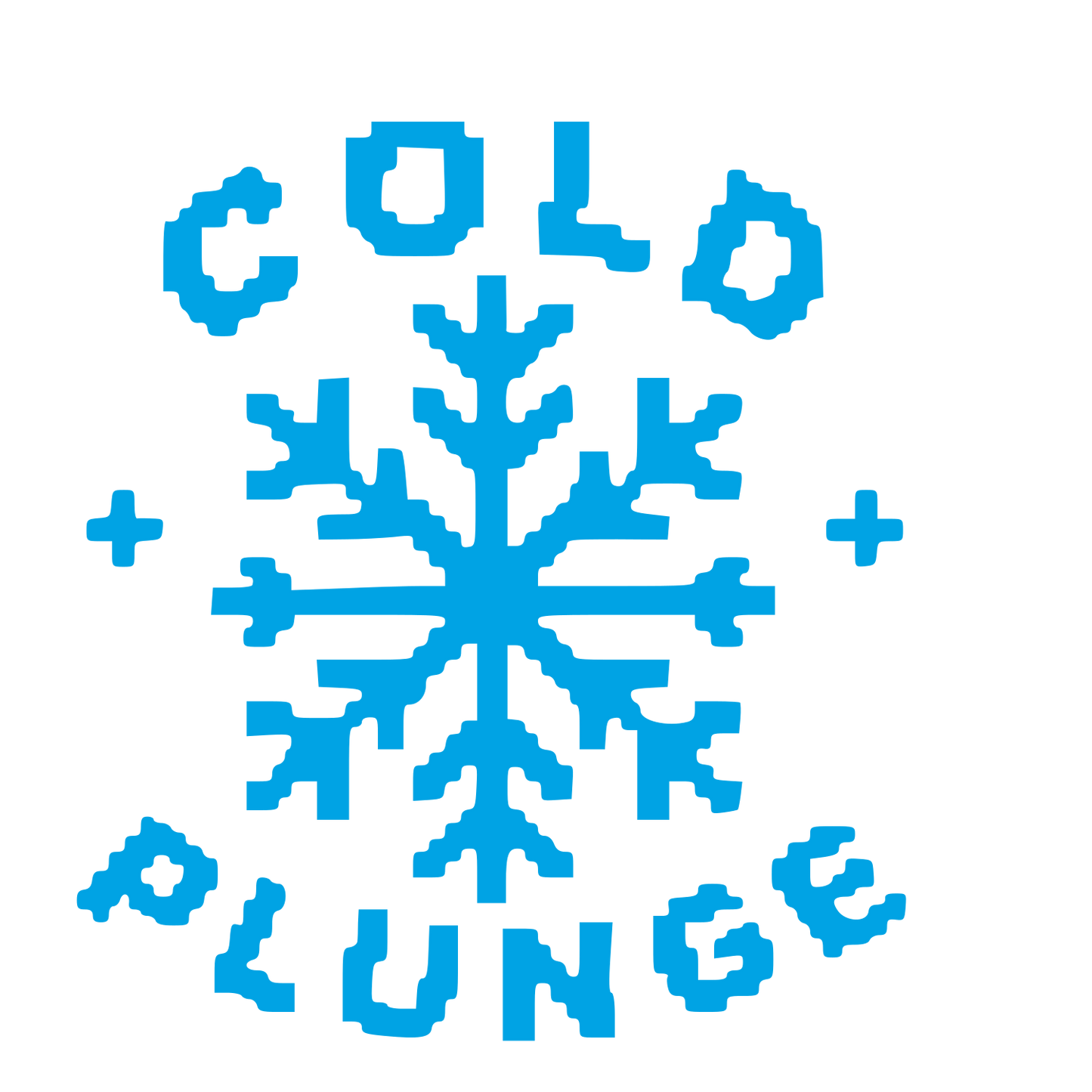 Pixel Snowflake Cold Plunge Logo #00a3e4