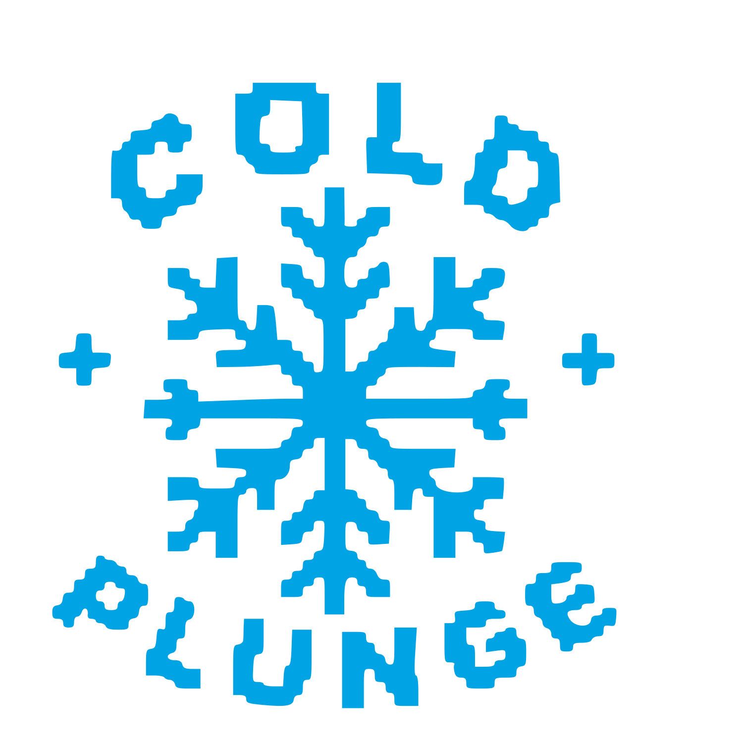 Pixel Snowflake Cold Plunge Logo #00a3e4