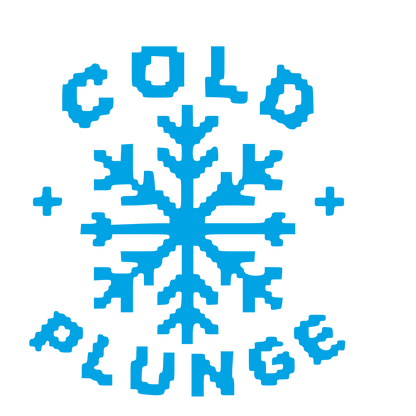 Pixel Snowflake Cold Plunge Logo #00a3e4