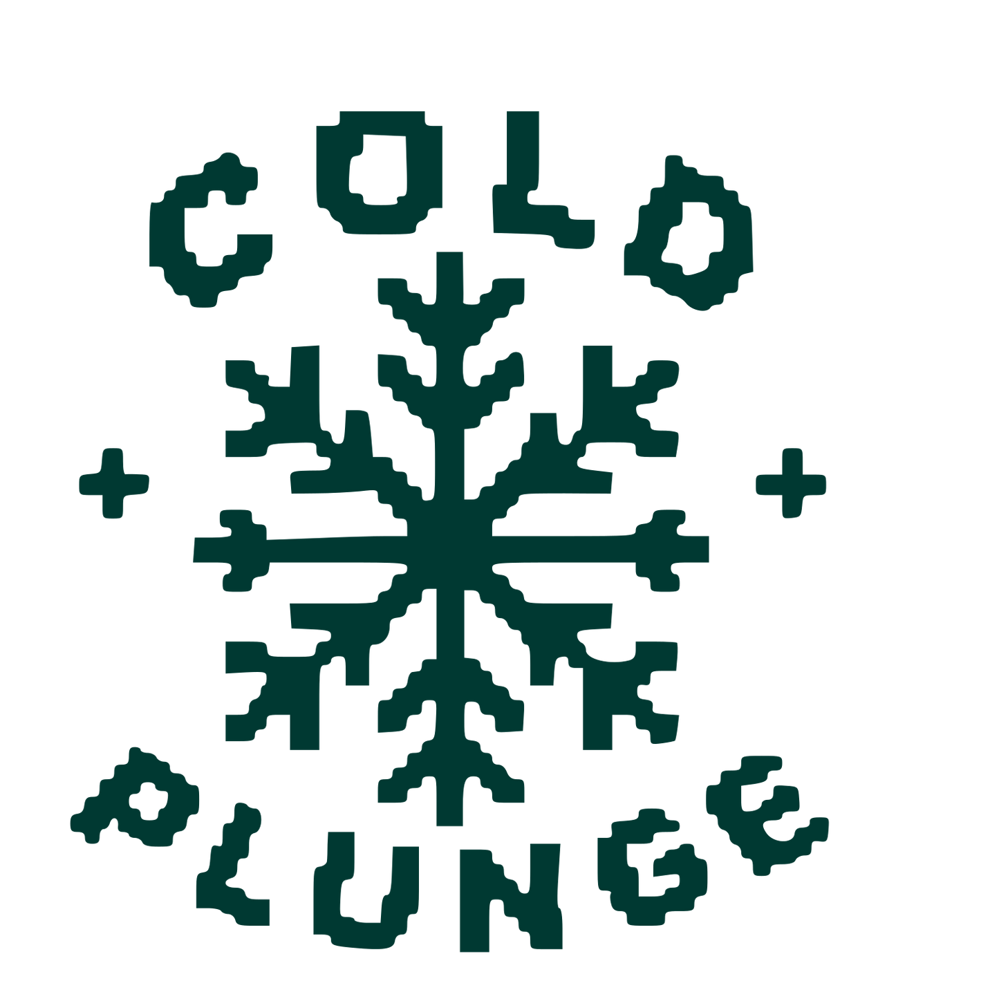 Pixel Snowflake Cold Plunge Logo #003932