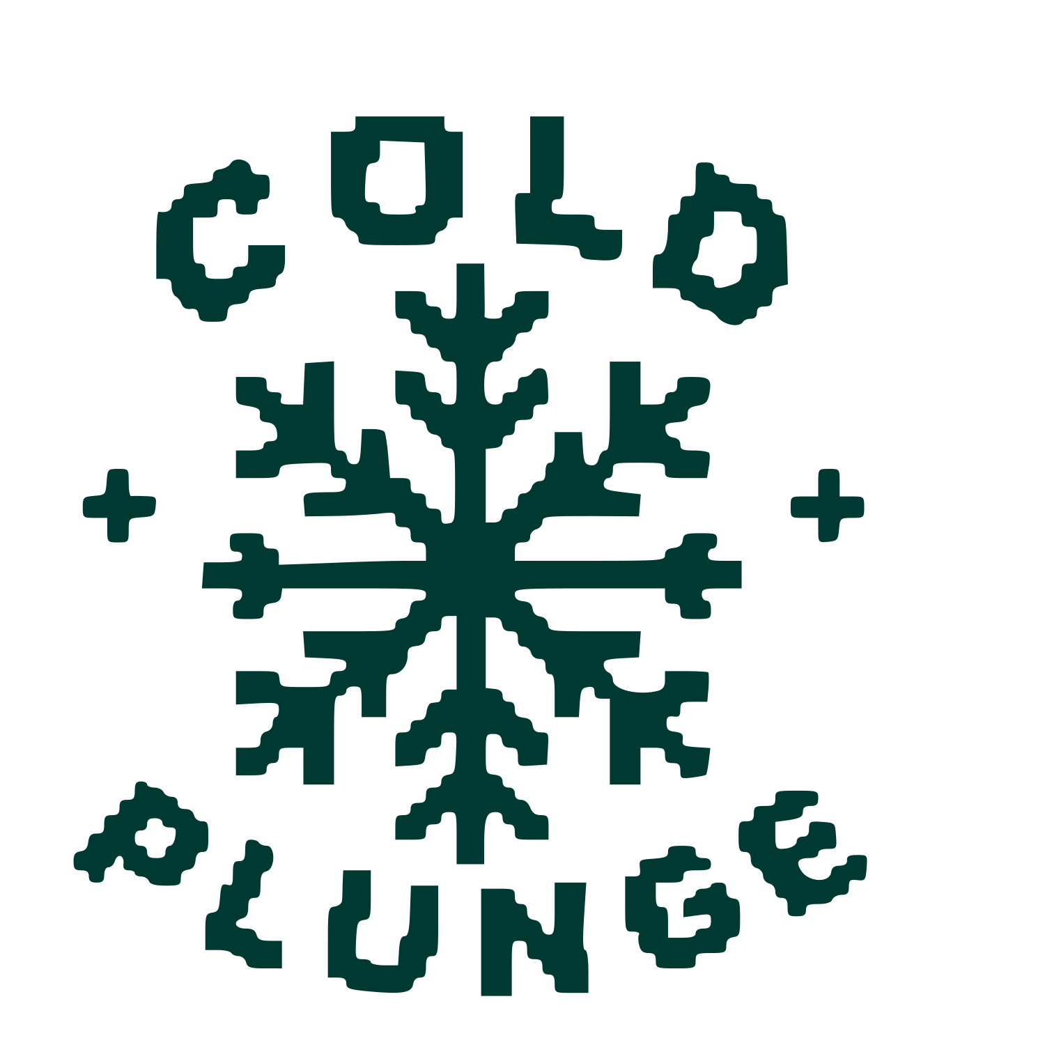 Pixel Snowflake Cold Plunge Logo #003932