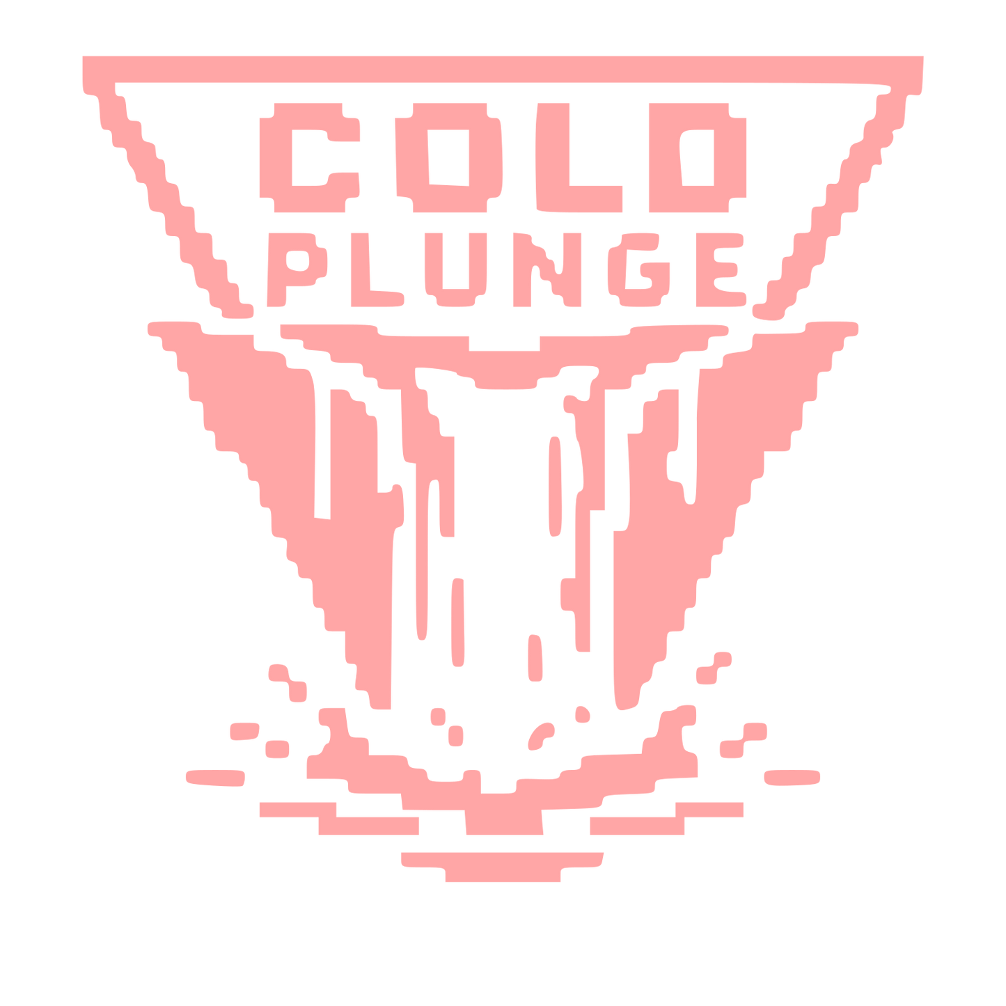 Pixel Waterfall Cold Plunge Logo #ffa6a6