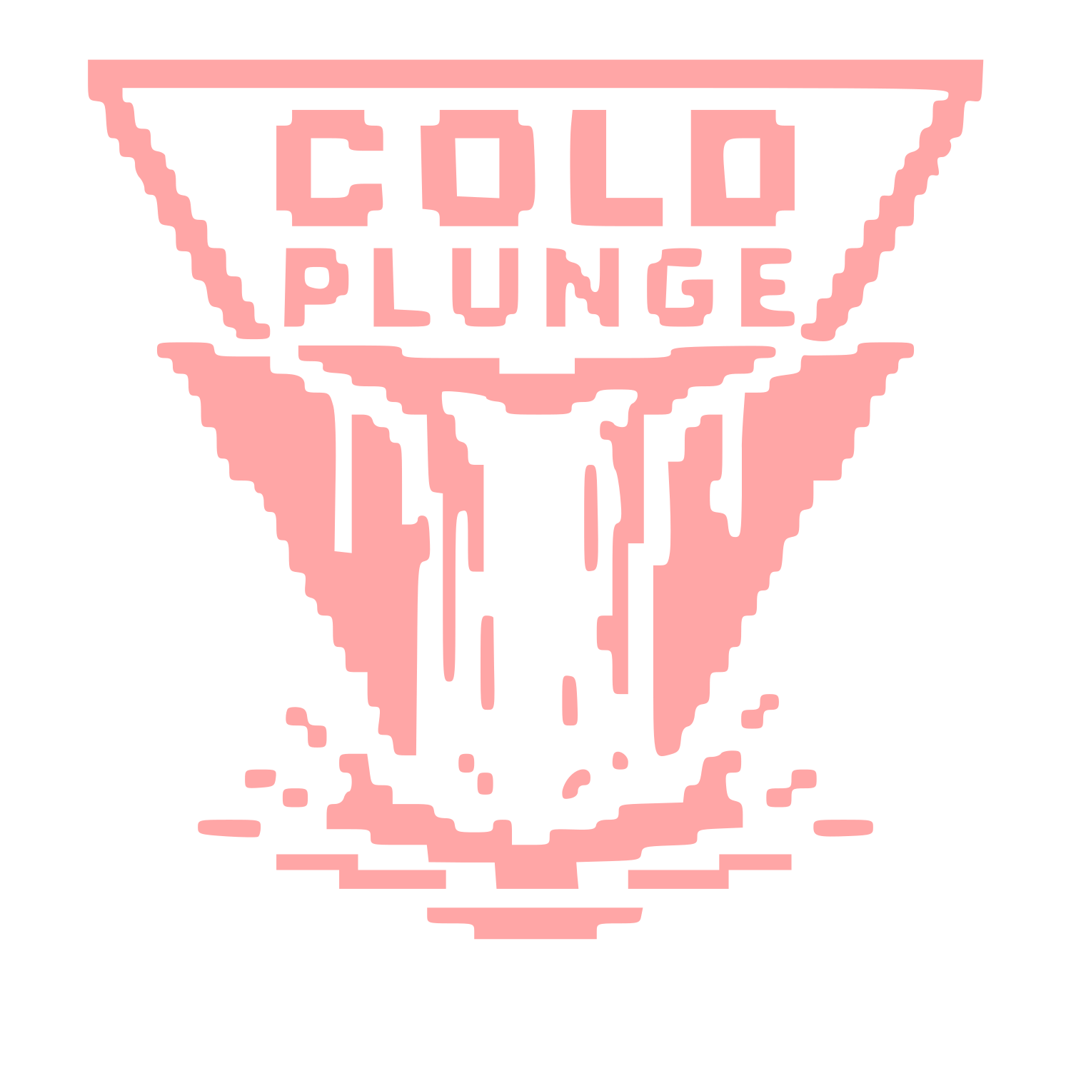 Pixel Waterfall Cold Plunge Logo #ffa6a6