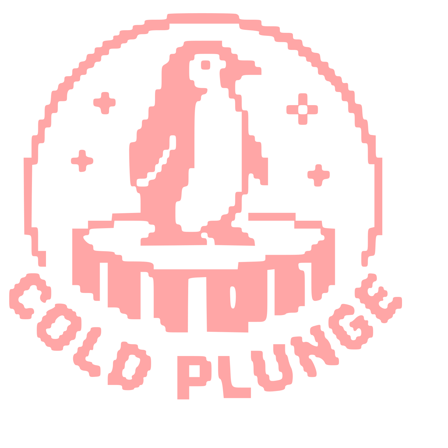 Pixel Penguin Cold Plunge Logo #ffa6a6