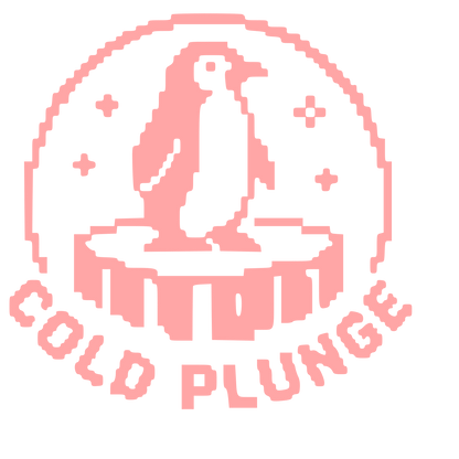 Pixel Penguin Cold Plunge Logo #ffa6a6