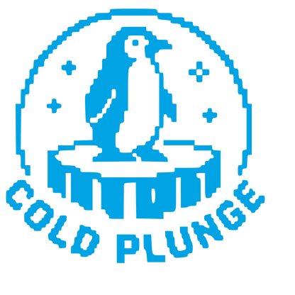 Pixel Penguin Cold Plunge Logo #00a3e4