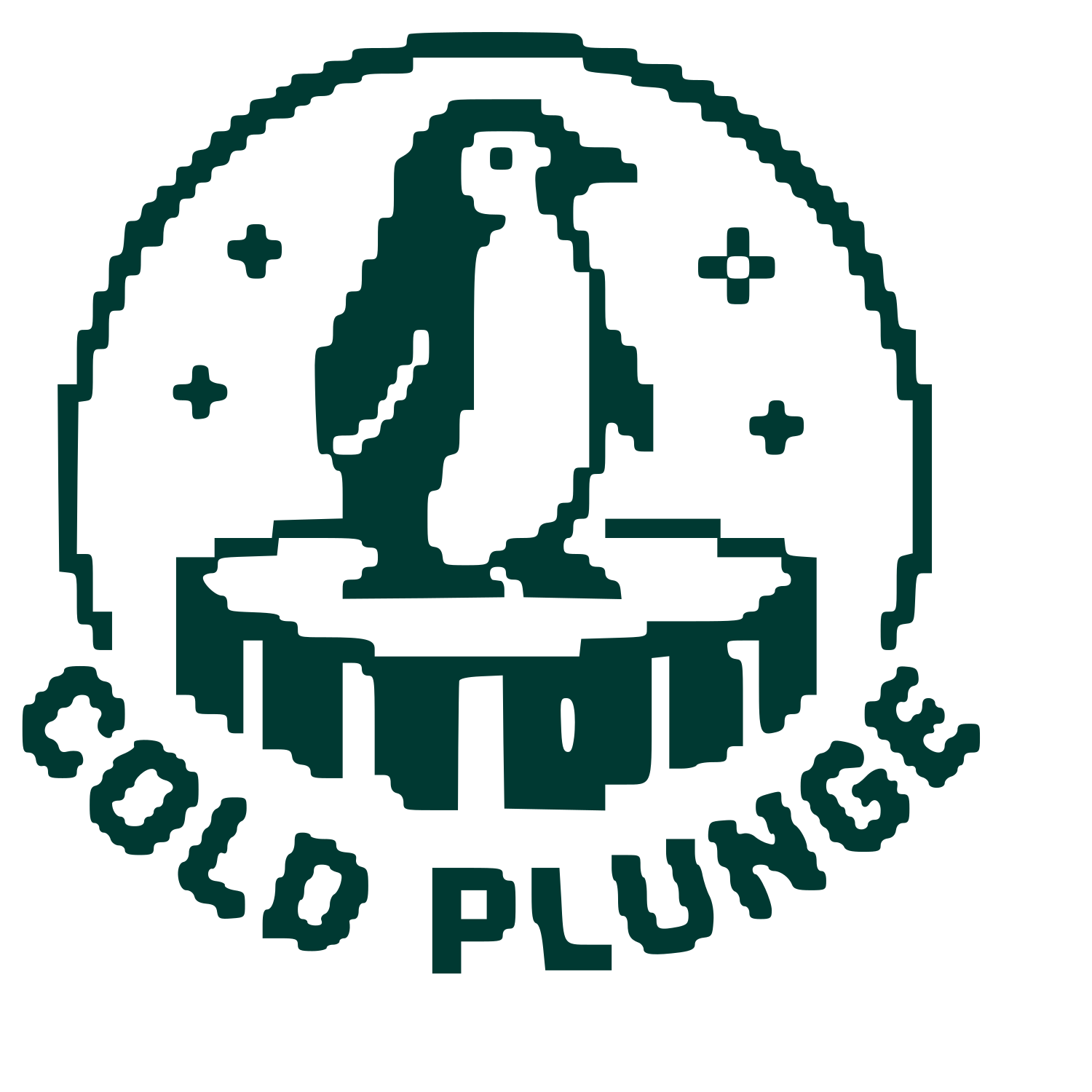Pixel Penguin Cold Plunge Logo #003932
