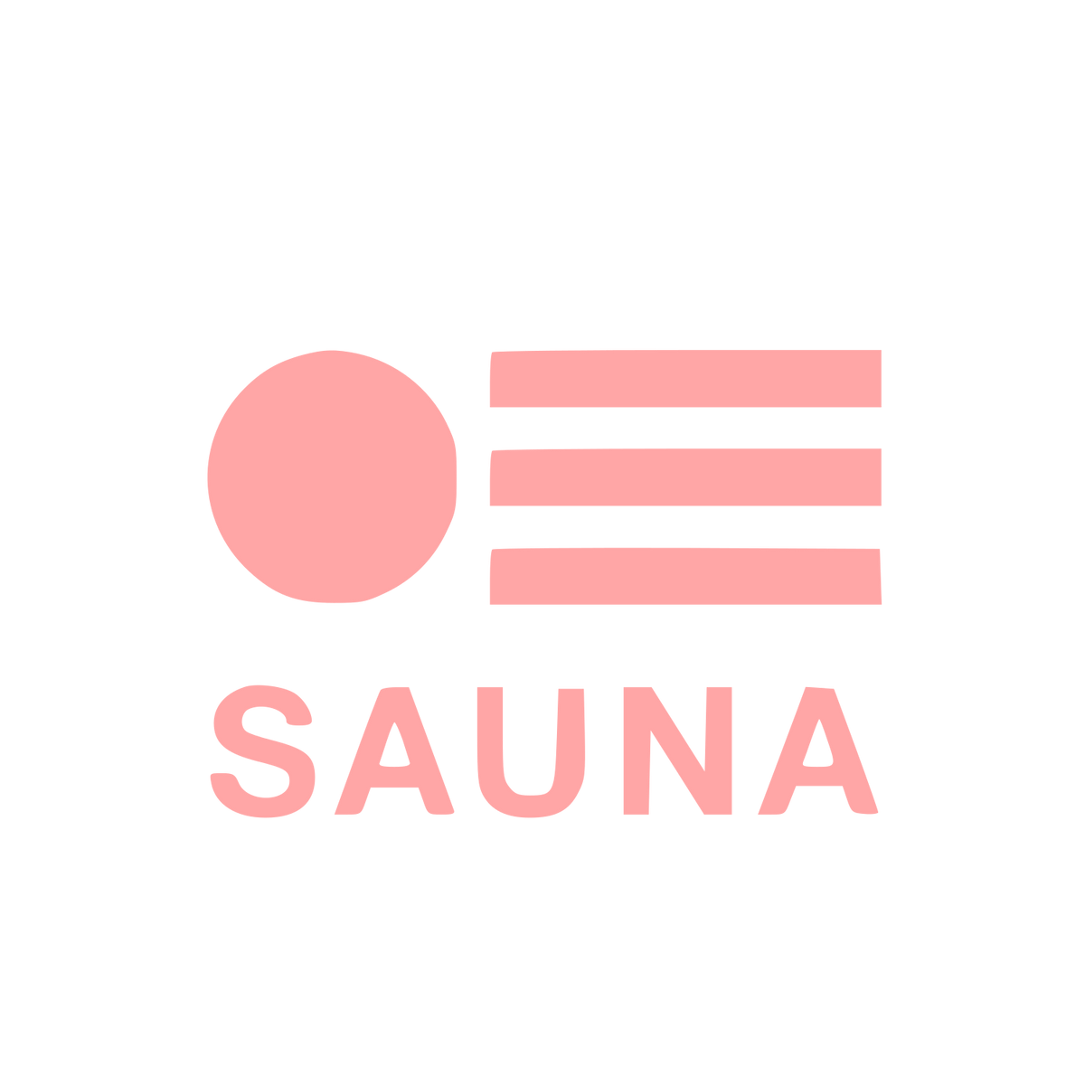 Sauna Circle Stripes Logo #ffa6a6