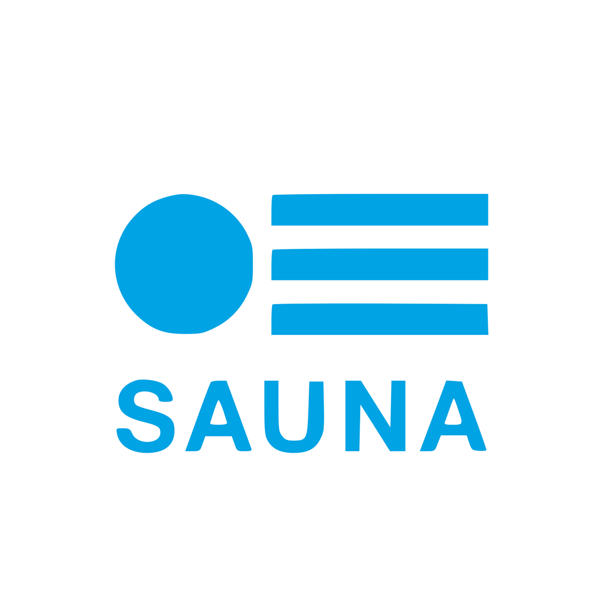 Sauna Circle Stripes Logo #00a3e4
