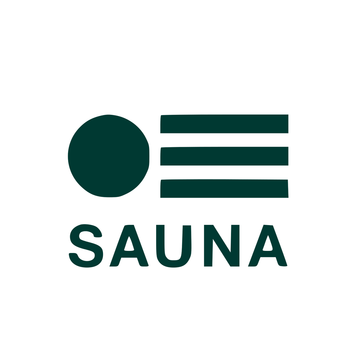 Sauna Circle Stripes Logo #003932