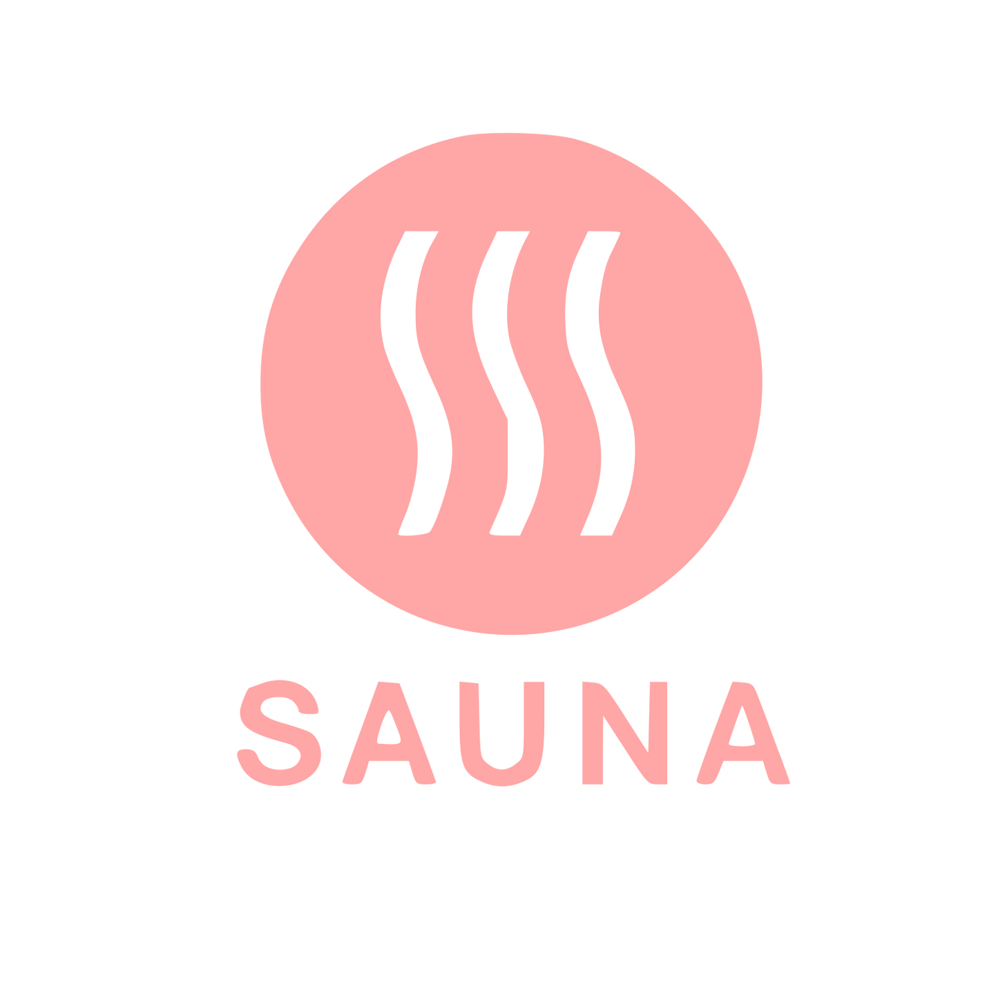 Sauna Steam Waves Logo #ffa6a6