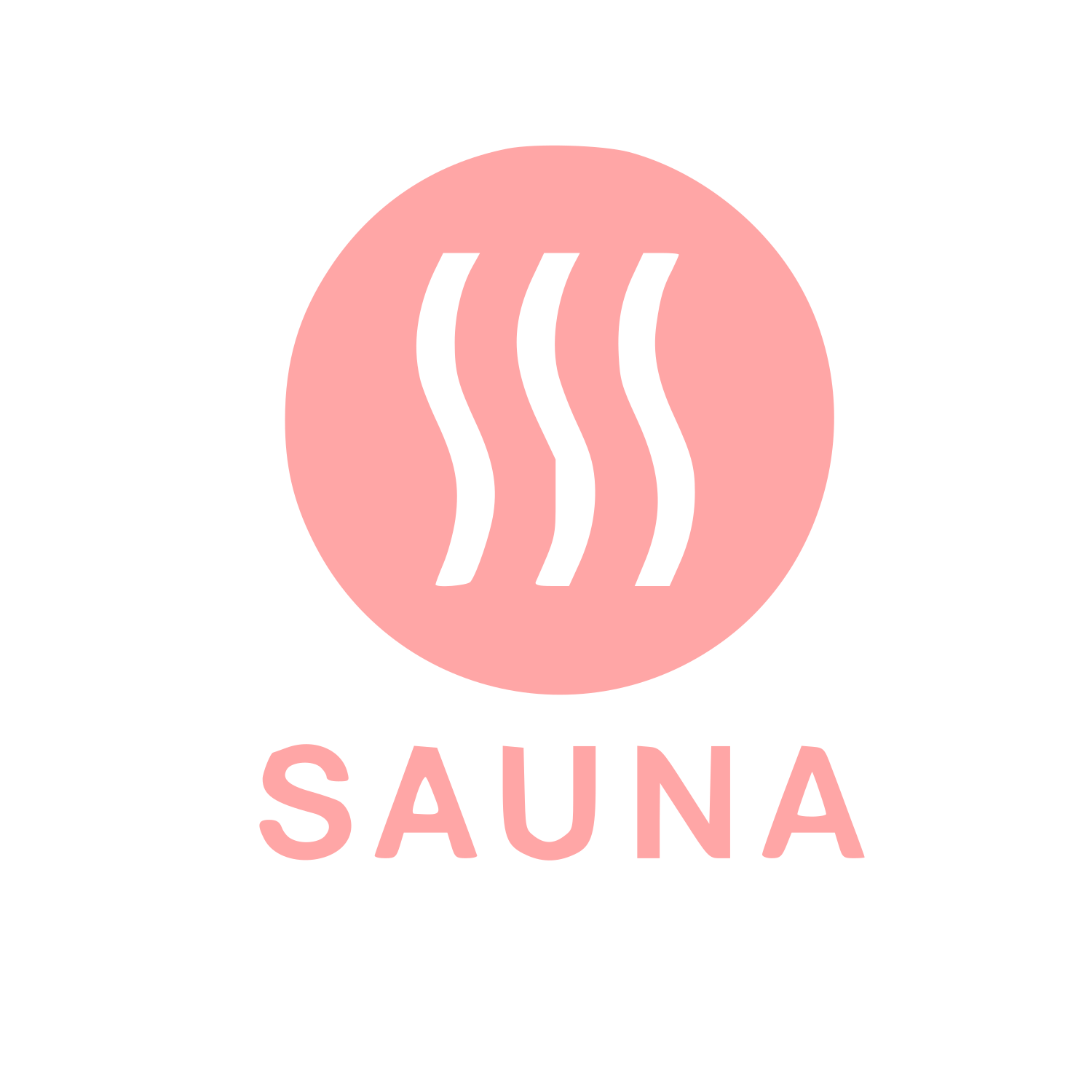 Sauna Steam Waves Logo #ffa6a6