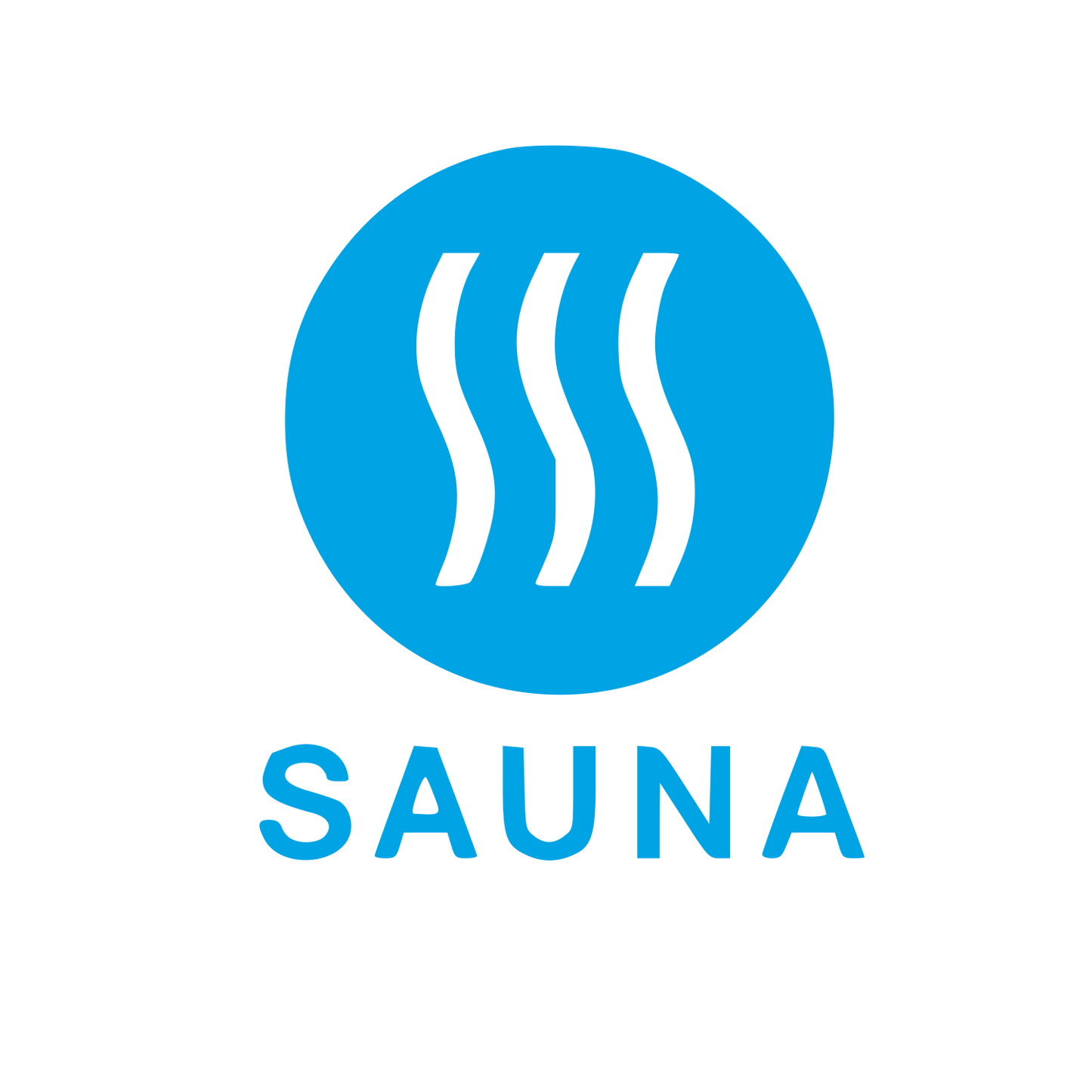 Sauna Steam Waves Logo #00a3e4
