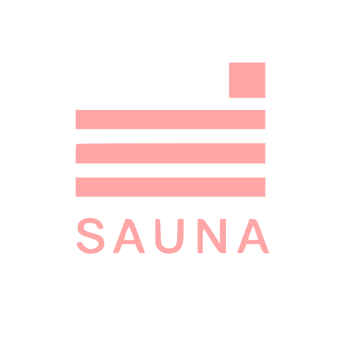 Swiss Sauna Wordmark Logo #ffa6a6