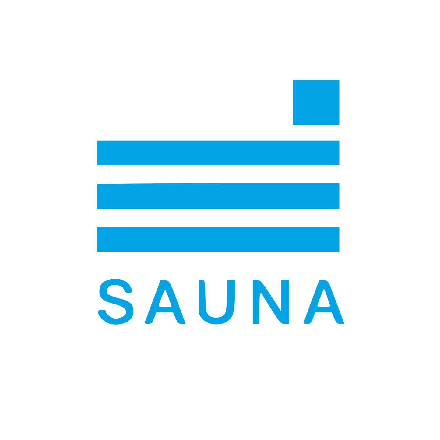 Swiss Sauna Wordmark Logo #00a3e4