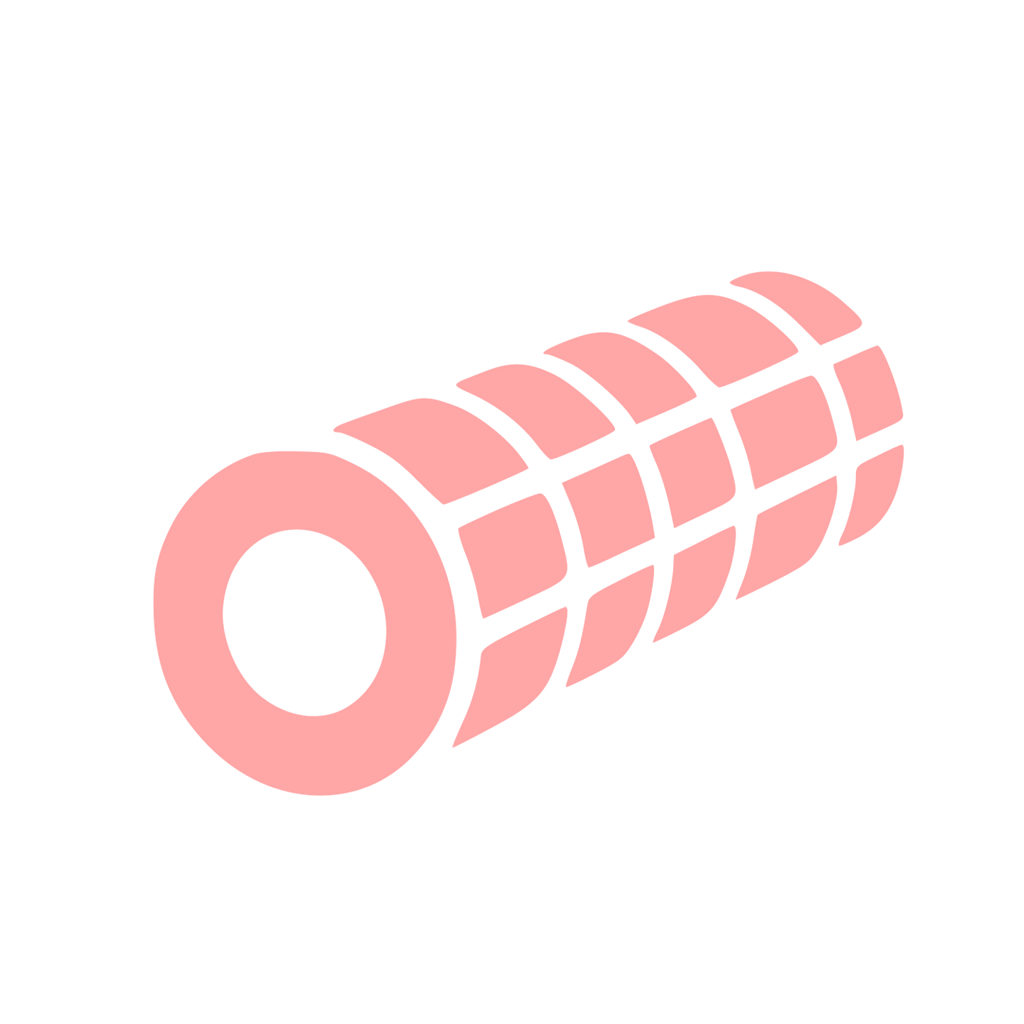 Foam Roller Pictogram Logo #ffa6a6