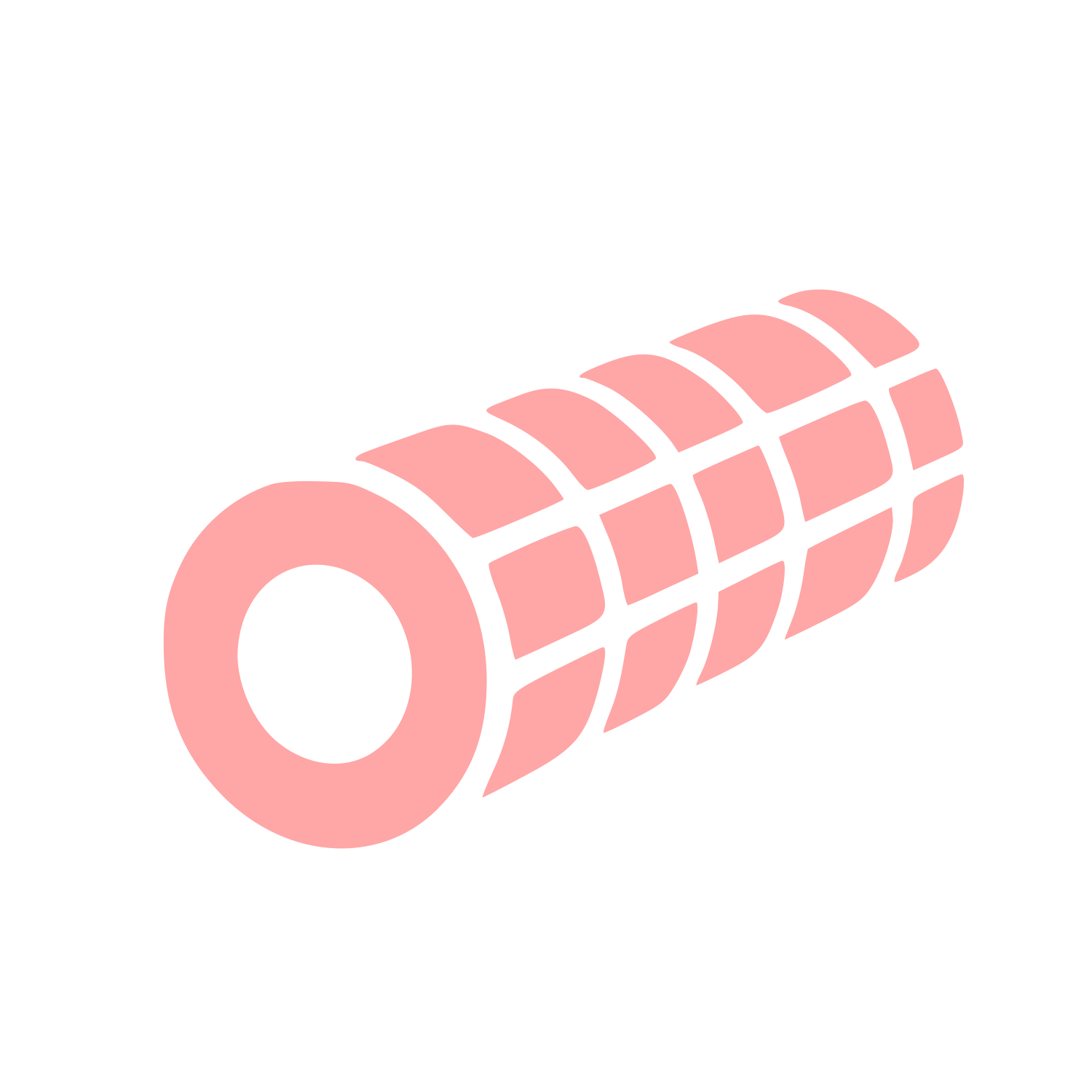 Foam Roller Pictogram Logo #ffa6a6