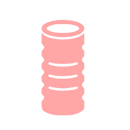 Foam Roller Cylinder Logo #ffa6a6