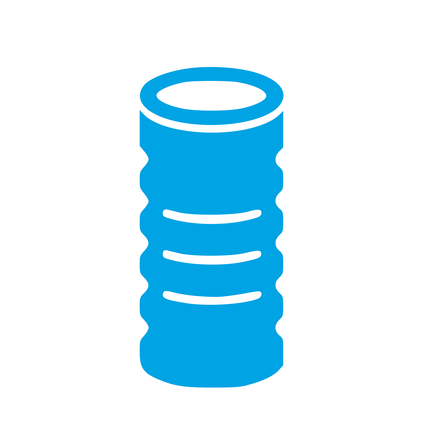 Foam Roller Cylinder Logo #00a3e4