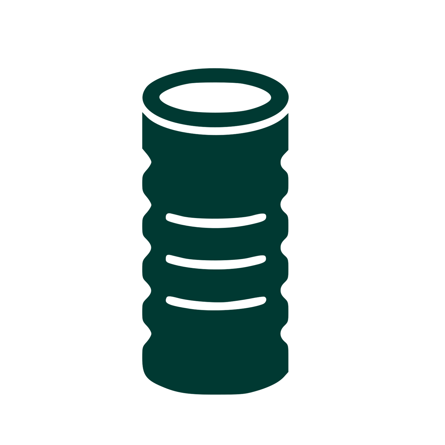 Foam Roller Cylinder Logo #003932