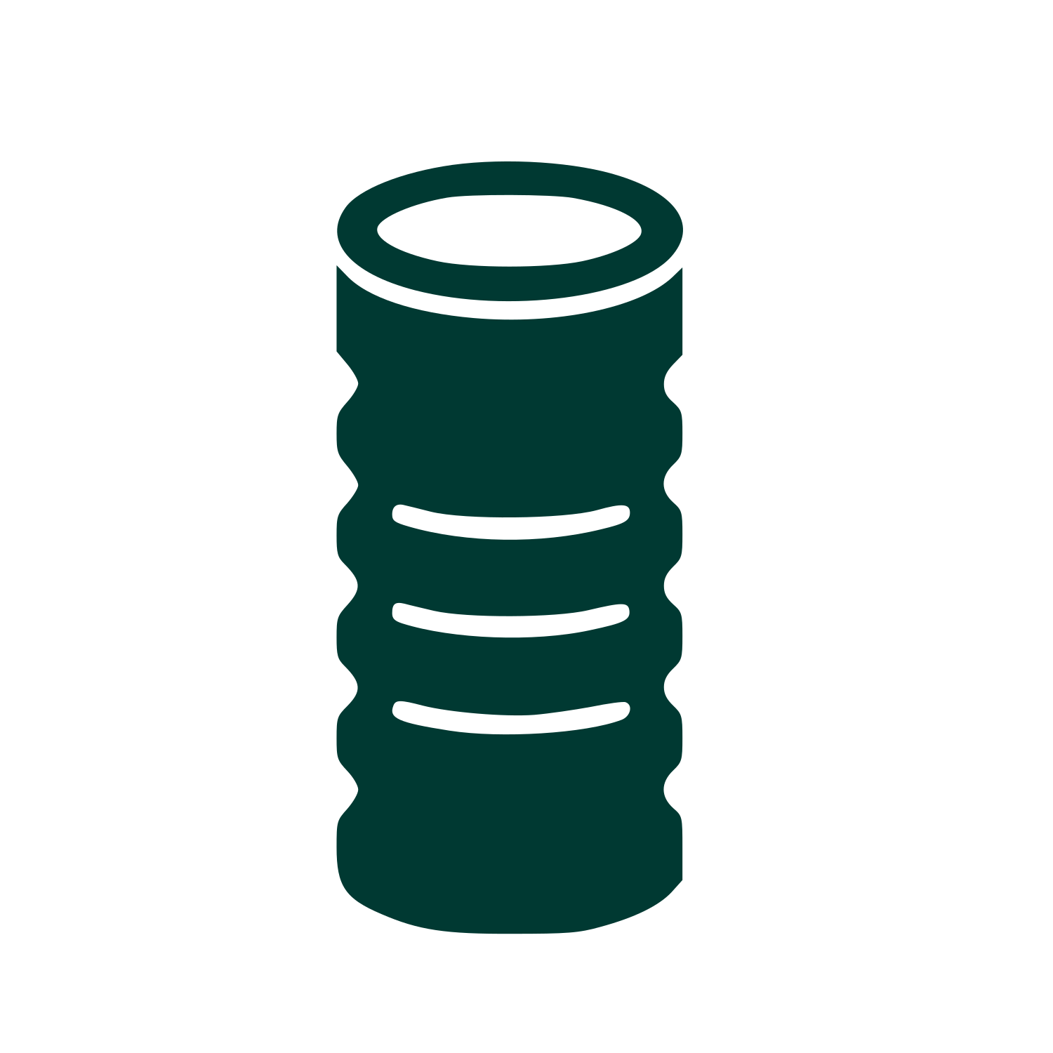 Foam Roller Cylinder Logo #003932