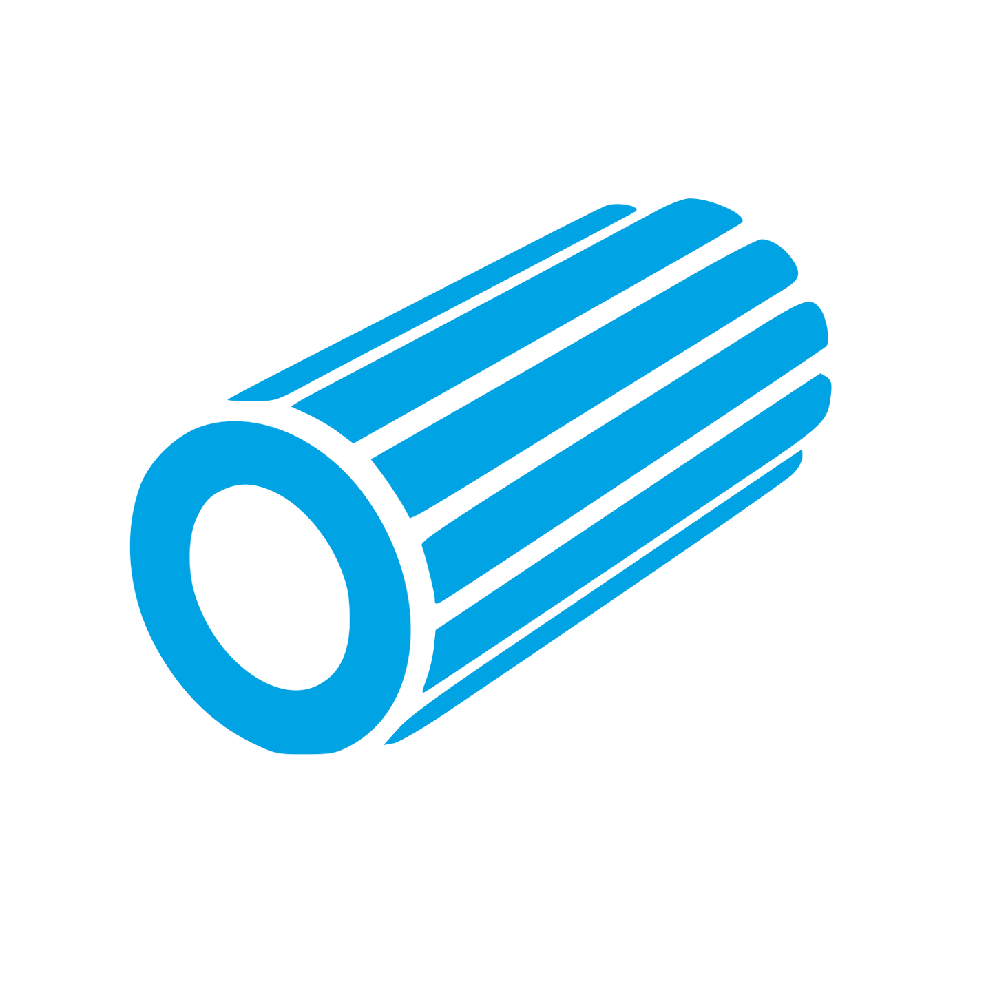 Foam Roller Fitness Logo #00a3e4